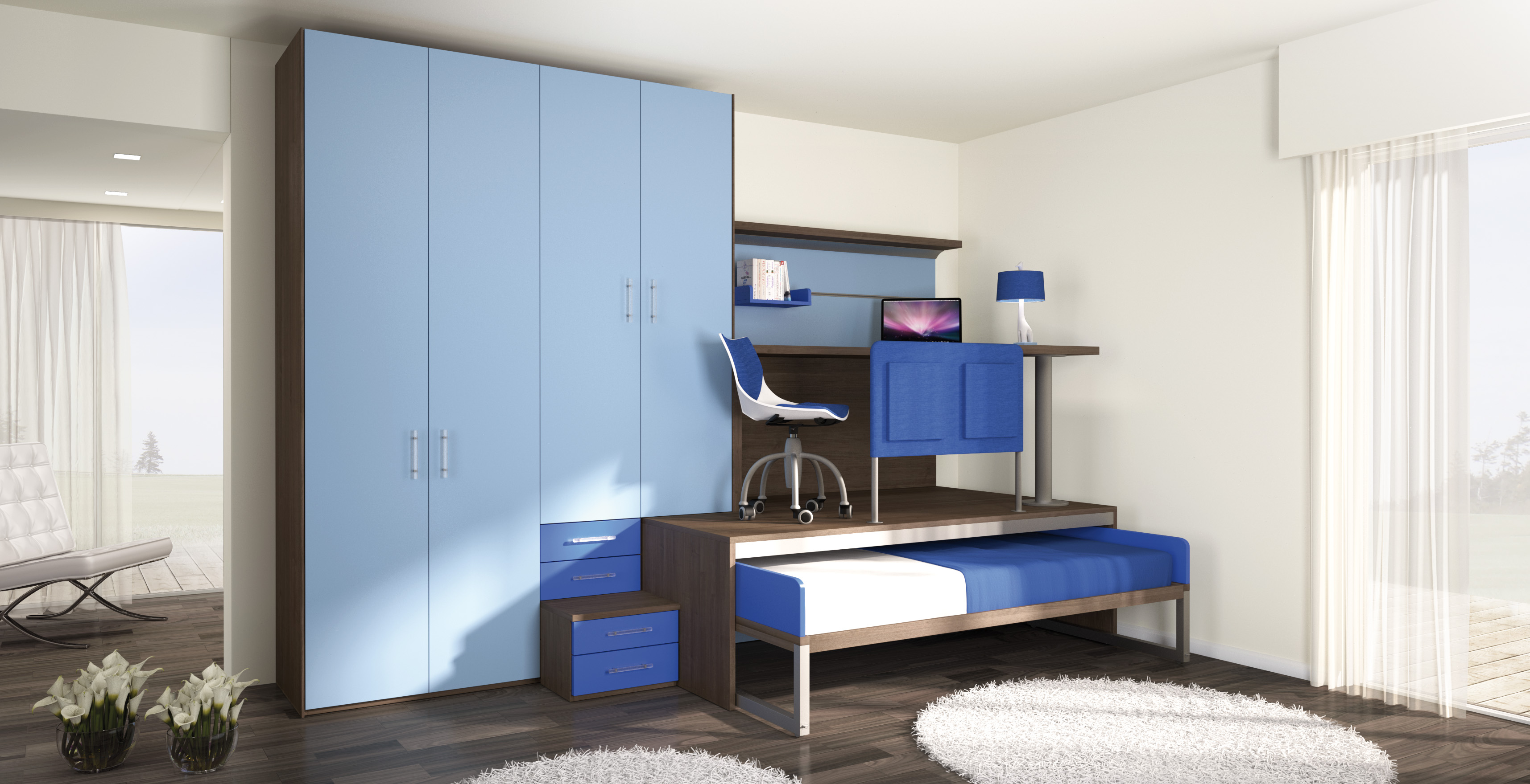 Camerette per ragazzi letto soppalco : camerette per bambini letto ... Camerette a soppalco angolari